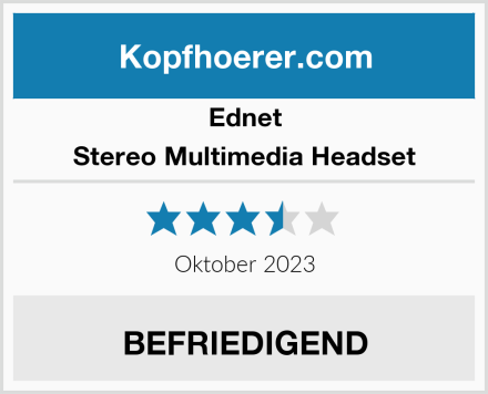 Ednet Stereo Multimedia Headset Test