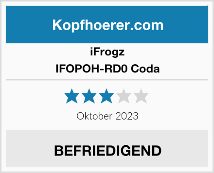 iFrogz IFOPOH-RD0 Coda Test