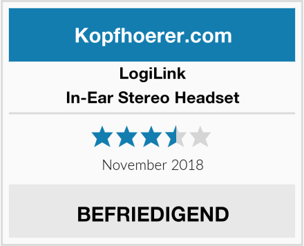 LogiLink In-Ear Stereo Headset Test