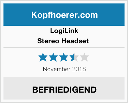 LogiLink Stereo Headset  Test