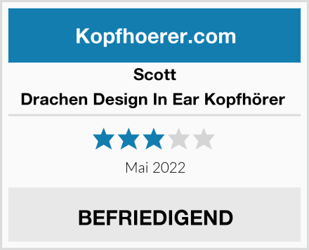 Scott Drachen Design In Ear Kopfhörer  Test