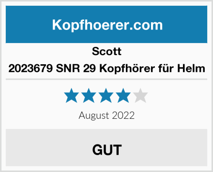 Scott 2023679 SNR 29 Kopfhörer für Helm Test