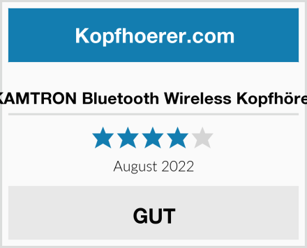  KAMTRON Bluetooth Wireless Kopfhörer Test