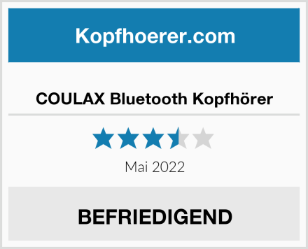  COULAX Bluetooth Kopfhörer Test