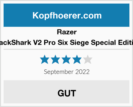 Razer BlackShark V2 Pro Six Siege Special Edition Test