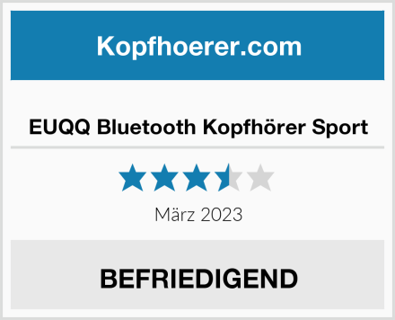  EUQQ Bluetooth Kopfhörer Sport Test