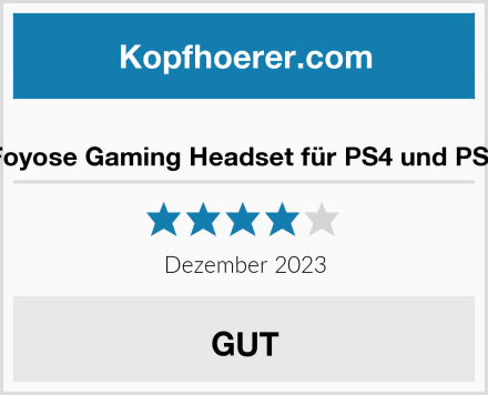  Foyose Gaming Headset für PS4 und PS5 Test