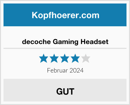  decoche Gaming Headset Test