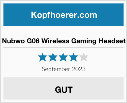  Nubwo G06 Wireless Gaming Headset Test